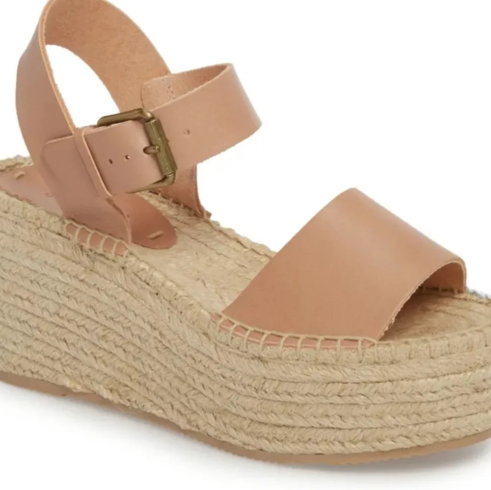 NIB! Soludos Dove Gray Minorca Platform Sandals